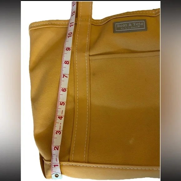 L. L. Bean Rare Color Yellow Canvas Boat and Tote Bag - Picture 12 of 13